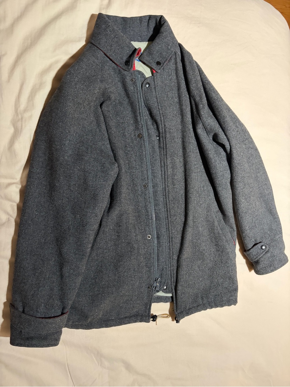 Men's Pendleton Gray Zip-Front Wool Jacket